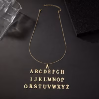 Gold Initial Pendant Necklace