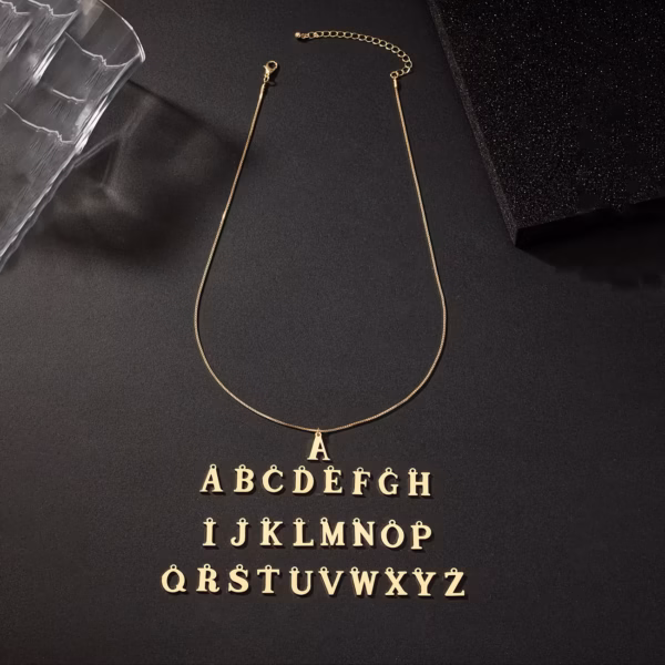 Gold Initial Pendant Necklace