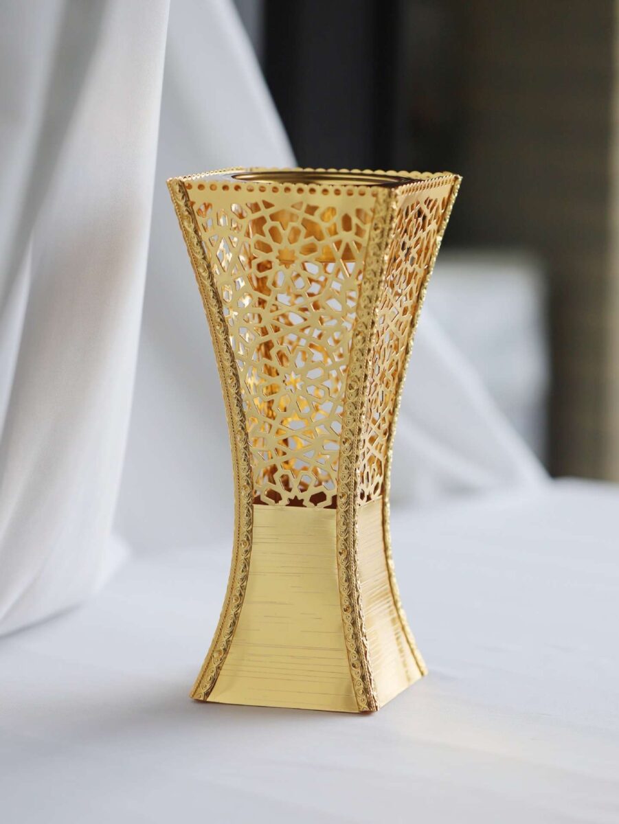 Gold Filigree Mabkhara (Traditional Incense Burner)