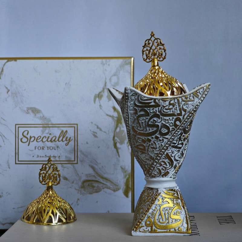 The Calligraphy Masterpiece Mabkhara ( Traditional Incense Burner)