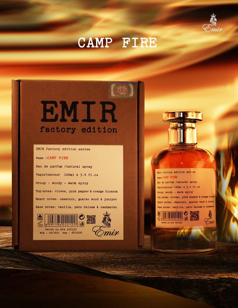 Camp Fire Emir Factory Edition – 100ml EDP by Paris Corner