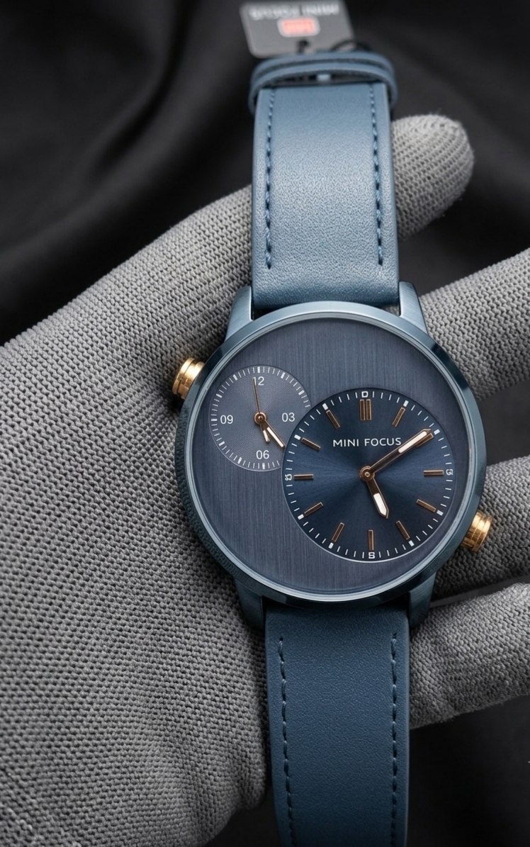 Mini Focus Men’s Leather Watch