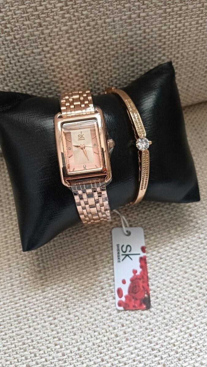 SK Watch & Bangle in Rose-gold
